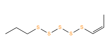 (Z)-1-(Prop-1-enyl)-5-propylpentasulfane