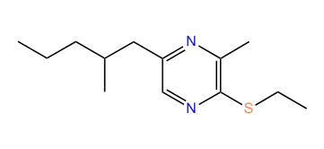 2-Ethylthio-3-methyl-5-(2-methylpentyl)-pyrazine