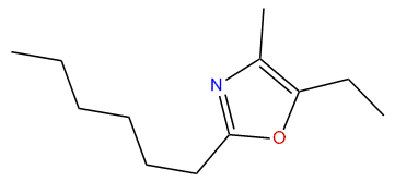 2-Hexyl-4-methyl-5-ethyloxazole
