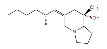 (8S,Z)-8-Methyl-6-((R)-2-methylhexylidene)-octahydroindolizin-8-ol