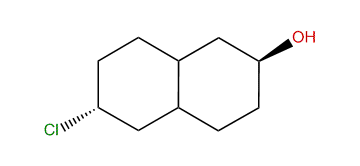 2beta-Hydroxy-6alpha-chloro-trans-decalin