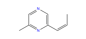 2-Methyl-6-((Z)-1-propenyl)-pyrazine