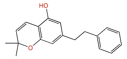2,2-Dimethyl-5-hydroxy-7-(2-phenylethyl)-chromene