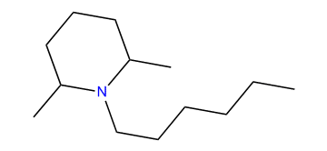 2,6-Dimethyl-1-hexylpiperidine