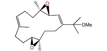 3,4-11,12-Diepoxy-15-methoxy-1(E),7(E)-cembradiene