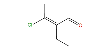 (Z)-3-Chloro-2-ethyl-2-butenal