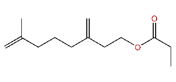 3-Methylene-7-methyl-7-octenyl propionate