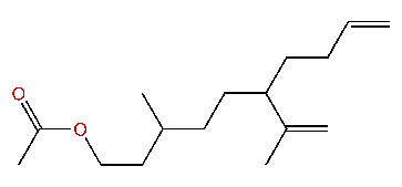 3-Methyl-6-isopropenyl-9-decenyl acetate