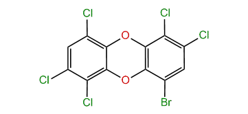 4-Bromo-1,2,6,7,9-pentachlorodibenzo-p-dioxin