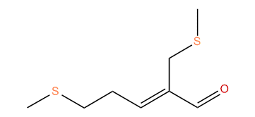 5-(Methylthio)-2-(methylthiomethyl)-2-pentenal