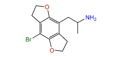 1-(8-Bromo-2,3,6,7-tetrahydrobenzo[1,2-b,4,5-b']difuran-4-yl)-2-aminopropane