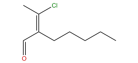 (E)-2-(1-Chloro-ethylidene)-heptanal