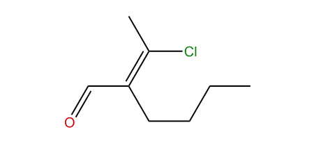 (E)-2-(1-Chloro-ethylidene)-hexanal