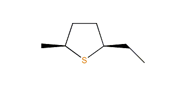 cis-5-Ethyl-2-methylthiacyclopentane