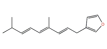 3-((2E,4E,6E)-4,8-Dimethylnona-2,4,6-trienyl)-furan