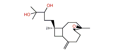 4,5-Epoxy-8(19)-xeniaphyllene-14,15-diol