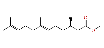 Methyl (3R)-3-(E)-6-2,3-dihydrofarnesoate