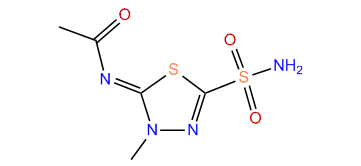 N-(5-(Aminosulfonyl)-3-methyl-1,3,4-thiadiazol-2(3H)-ylidene)-acetamide
