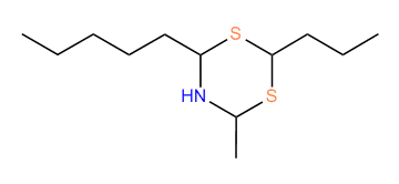 Perhydro-4-methyl-6-pentyl-2-propyl-1,3,5-dithiazine