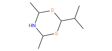 Perhydro-4,6-dimethyl-2-(1-methylethyl)-1,3,5-dithiazine