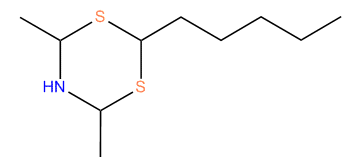 Perhydro-4,6-dimethyl-2-pentyl-1,3,5-dithiazine