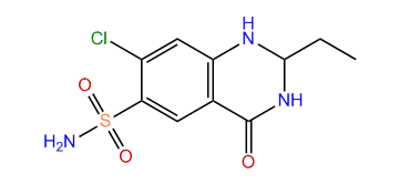 2-Ethyl-7-chloro-1,2,3,4-tetrahydro-4-oxoquinazoline-6-sulfonamide