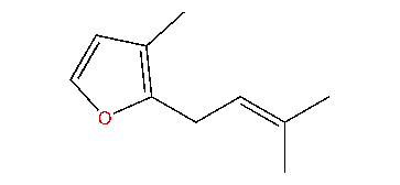 3-Methyl-2-(3-methylbut-2-enyl)-furan
