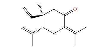 trans-4-Isopropenyl-5-methyl-2-(1-methylethylidene)-5-vinylcyclohexanone